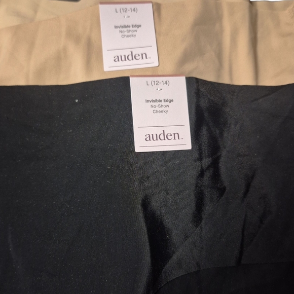 Auden SIZE L(12-14) Black and Tan No-Show Cheeky Panties 2 Pairs - Picture 1 of 5